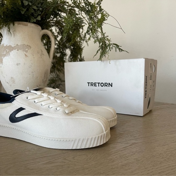 Tretorn Women’s 'Nylite Plus Canvas' Sneakers - White/Navy - Picture 10 of 10